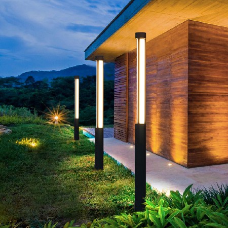 現(xiàn)代簡約LED柱形庭院燈防水亞克力戶外公園別墅小區(qū)景觀燈可定制