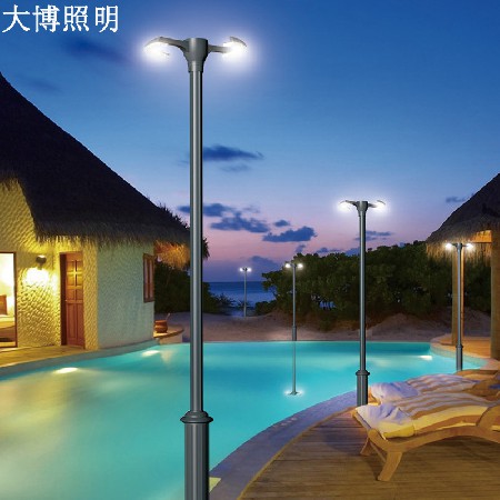 雙玄月款現(xiàn)代庭院燈公園裝飾高亮特色鋁制戶(hù)外防水LED景觀庭院燈